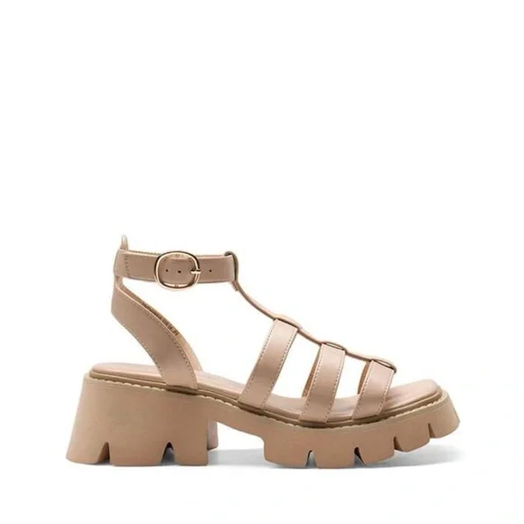 Dream Pairs Nude Gladiator Strappy Platform Sandals Ships 1 day! - Picture 6 of 8